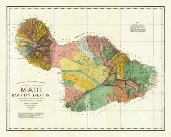 Alexander USGS Maui 1885 16x20